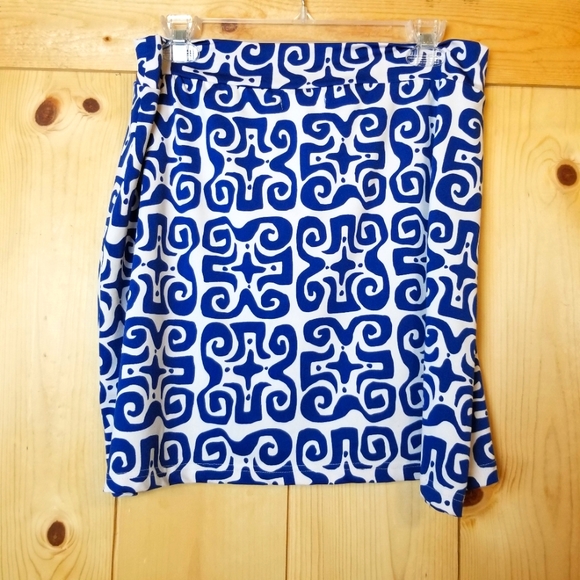 Buckhead Betties Print Stretchy A-Line Skirt - Picture 1 of 9